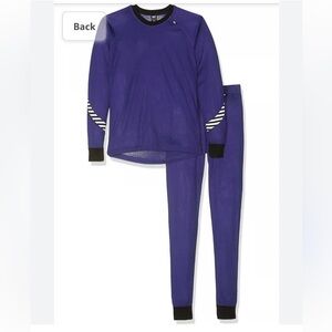 HELLY HANSEN KIDS BIG JUNIORS HH LIFA‎ DRY SET BASE-LAYER 2-PIECE SET NWT PURPLE